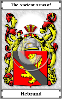Hebrand Family Crest Download (JPG) Book Plated - 600 DPI