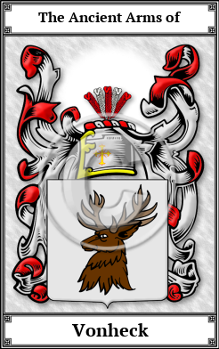 Vonheck Family Crest Download (JPG)  Book Plated - 150 DPI