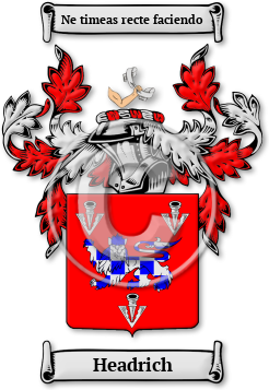 Headrich Family Crest Download (jpg) Legacy Series - 150 DPI