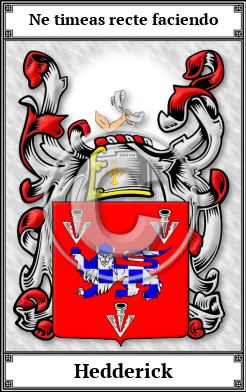 Hedderick Family Crest Download (JPG)  Book Plated - 150 DPI