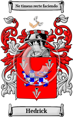 Hedrick Family Crest Download (JPG) Heritage Series - 600 DPI