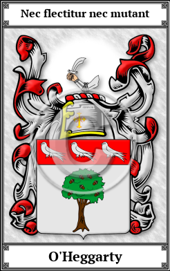 O'Heggarty Family Crest Download (JPG) Book Plated - 600 DPI
