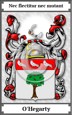 O'Hegarty Family Crest Download (JPG) Book Plated - 600 DPI