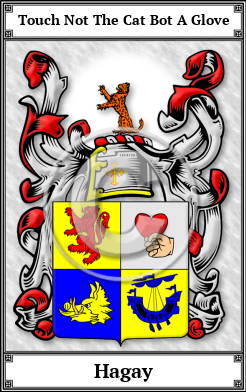Hagay Family Crest Download (JPG) Book Plated - 600 DPI