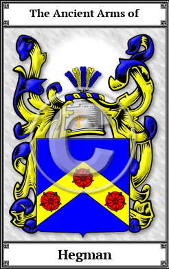 Hegman Family Crest Download (JPG)  Book Plated - 150 DPI
