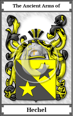 Hechel Family Crest Download (JPG) Book Plated - 600 DPI