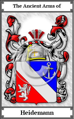 Heidemann Family Crest Download (JPG) Book Plated - 600 DPI