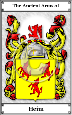 Heim Family Crest Download (JPG)  Book Plated - 150 DPI