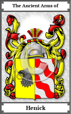 Henick Family Crest Download (JPG)  Book Plated - 150 DPI