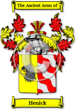 Henick Family Crest Download (jpg) Legacy Series - 150 DPI