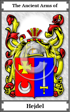 Hejdel Family Crest Download (JPG) Book Plated - 600 DPI