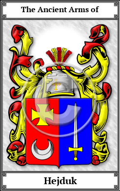 Hejduk Family Crest Download (JPG)  Book Plated - 150 DPI