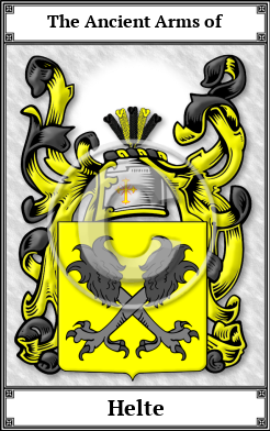 Helte Family Crest Download (JPG) Book Plated - 600 DPI