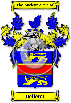 Hellerer Family Crest Download (jpg) Legacy Series - 150 DPI