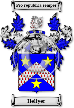 Hellyer Family Crest Download (jpg) Legacy Series - 150 DPI