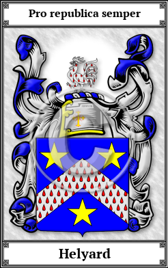 Helyard Family Crest Download (JPG) Book Plated - 600 DPI