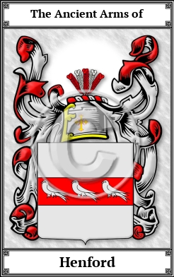 Henford Family Crest Download (JPG) Book Plated - 600 DPI