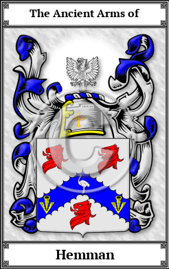 Hemman Family Crest Download (JPG)  Book Plated - 150 DPI