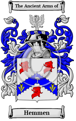 Hemmen Family Crest/Coat of Arms