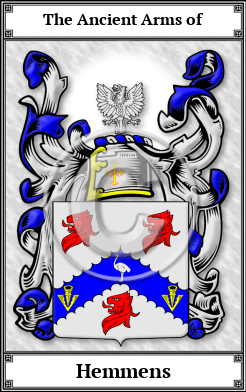 Hemmens Family Crest Download (JPG)  Book Plated - 150 DPI