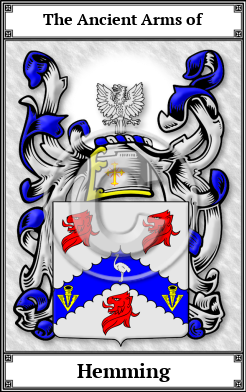 Hemming Family Crest Download (JPG)  Book Plated - 150 DPI