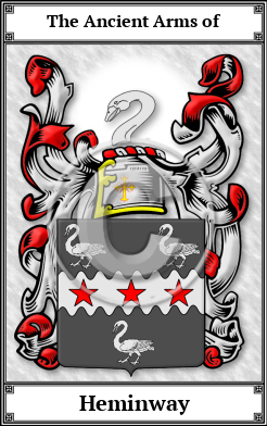 Heminway Family Crest Download (JPG)  Book Plated - 150 DPI