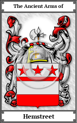 Hemstreet Family Crest Download (JPG) Book Plated - 600 DPI