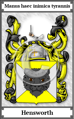 Hensworth Family Crest Download (JPG)  Book Plated - 150 DPI