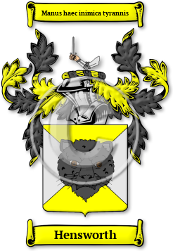 Hensworth Family Crest Download (jpg) Legacy Series - 150 DPI