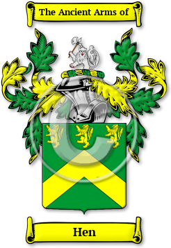 Hen Family Crest Download (jpg) Legacy Series - 150 DPI