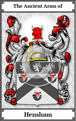 Hensham Family Crest Download (JPG)  Book Plated - 150 DPI