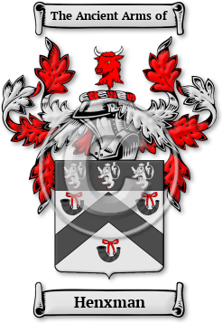 Henxman Family Crest Download (jpg) Legacy Series - 150 DPI