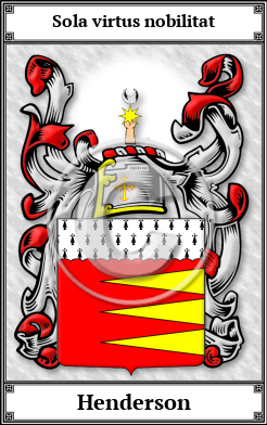 Henderson Family Crest Download (JPG)  Book Plated - 150 DPI