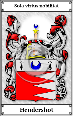 Hendershot Family Crest Download (JPG)  Book Plated - 150 DPI