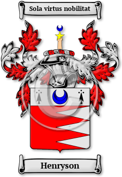 Henryson Family Crest Download (jpg) Legacy Series - 150 DPI