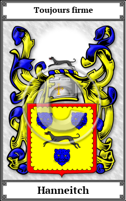 Hanneitch Family Crest Download (JPG)  Book Plated - 150 DPI