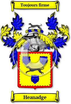 Heanadge Family Crest Download (jpg) Legacy Series - 150 DPI