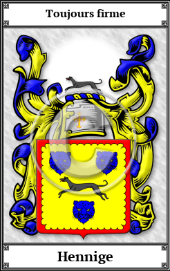 Hennige Family Crest Download (JPG)  Book Plated - 150 DPI