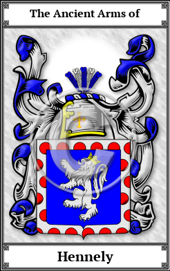 Hennely Family Crest Download (JPG)  Book Plated - 150 DPI