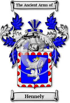 Hennely Family Crest Download (jpg) Legacy Series - 150 DPI