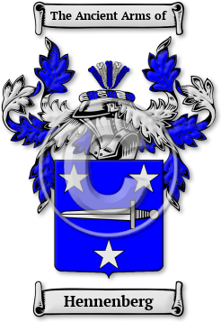 Hennenberg Family Crest Download (jpg) Legacy Series - 150 DPI