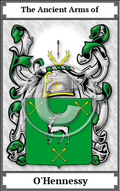 O'Hennessy Family Crest Download (JPG)  Book Plated - 150 DPI