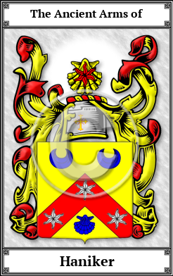 Haniker Family Crest Download (JPG)  Book Plated - 150 DPI