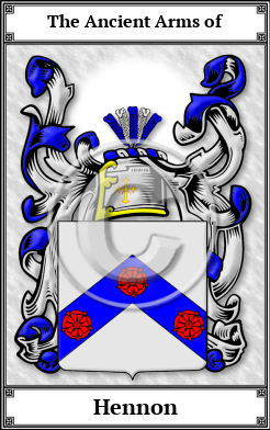 Hennon Family Crest Download (JPG)  Book Plated - 150 DPI