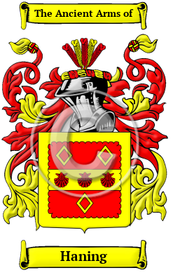 Haning Family Crest/Coat of Arms