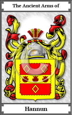 Hannun Family Crest Download (JPG)  Book Plated - 150 DPI