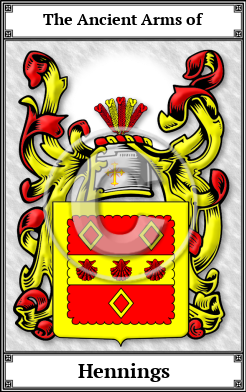 Hennings Family Crest Download (JPG) Book Plated - 600 DPI