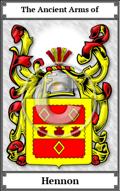 Hennon Family Crest Download (JPG)  Book Plated - 150 DPI