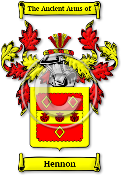 Hennon Family Crest Download (jpg) Legacy Series - 150 DPI
