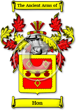 Hon Family Crest Download (jpg) Legacy Series - 150 DPI